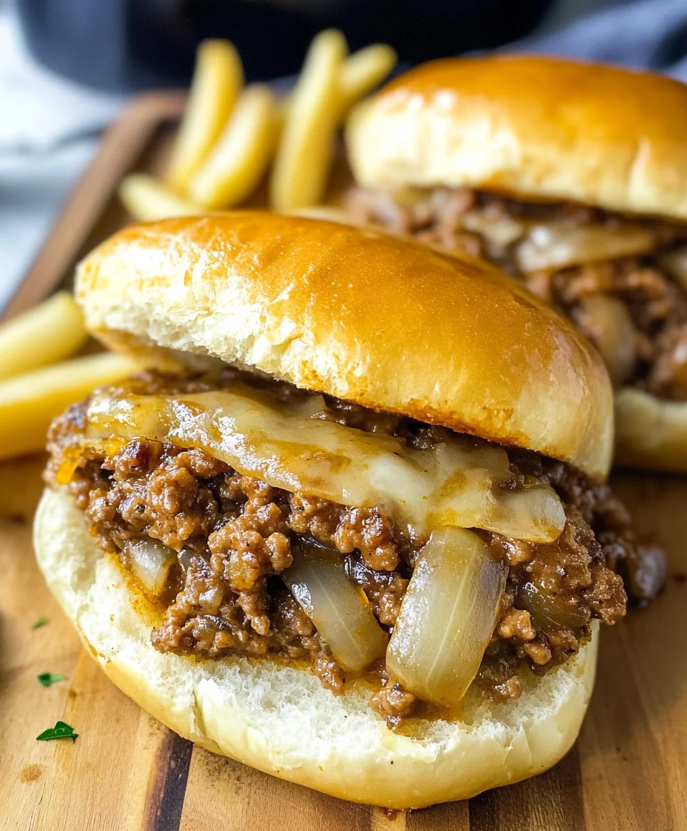 French Onion Sloppy Joes