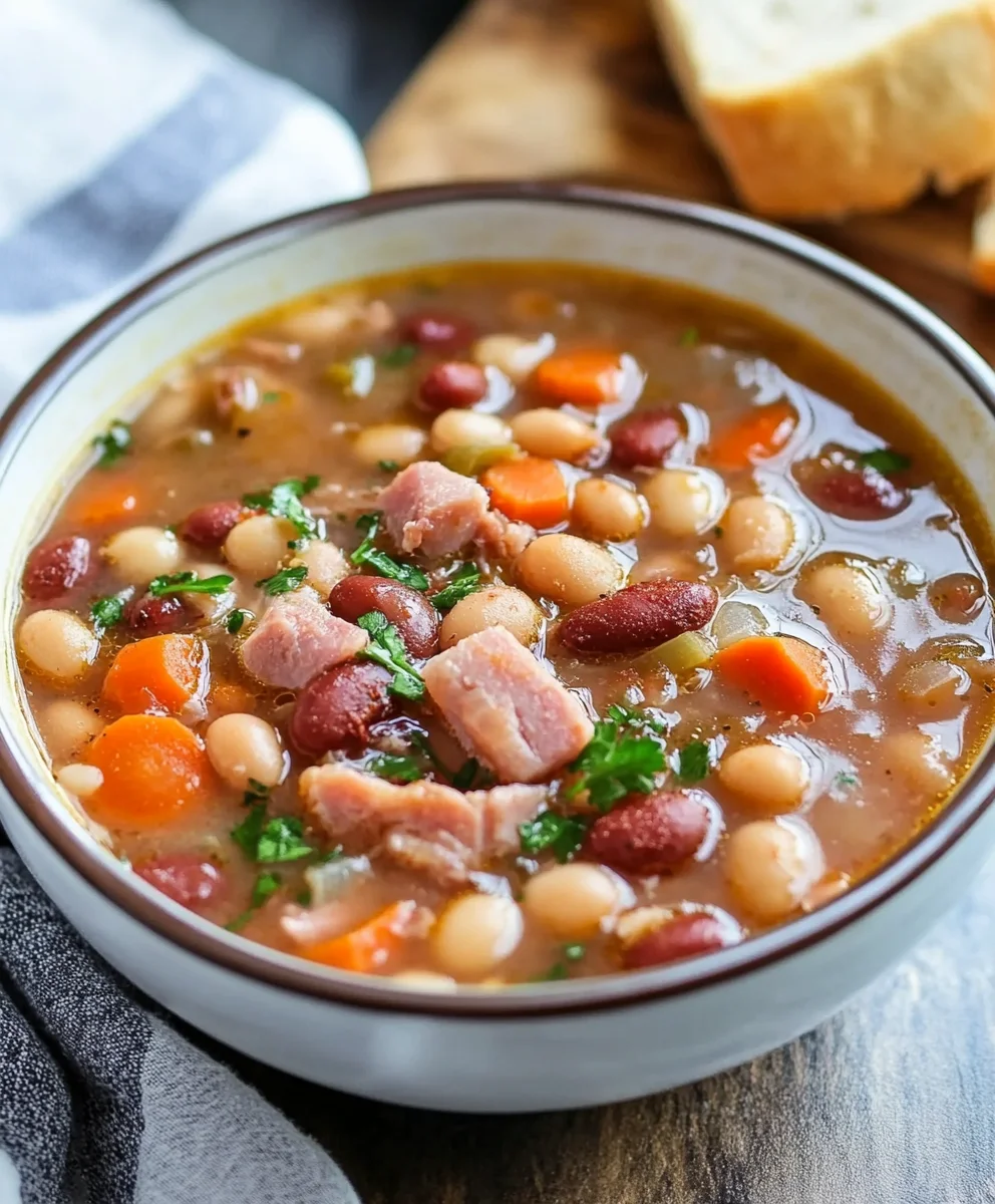 Crockpot Ham and Bean Soup