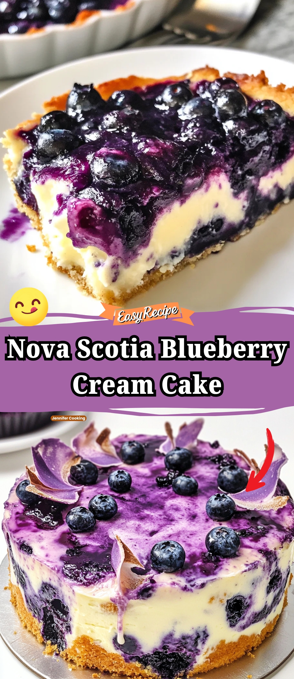 Nova Scotia Blueberry Cream Cake
