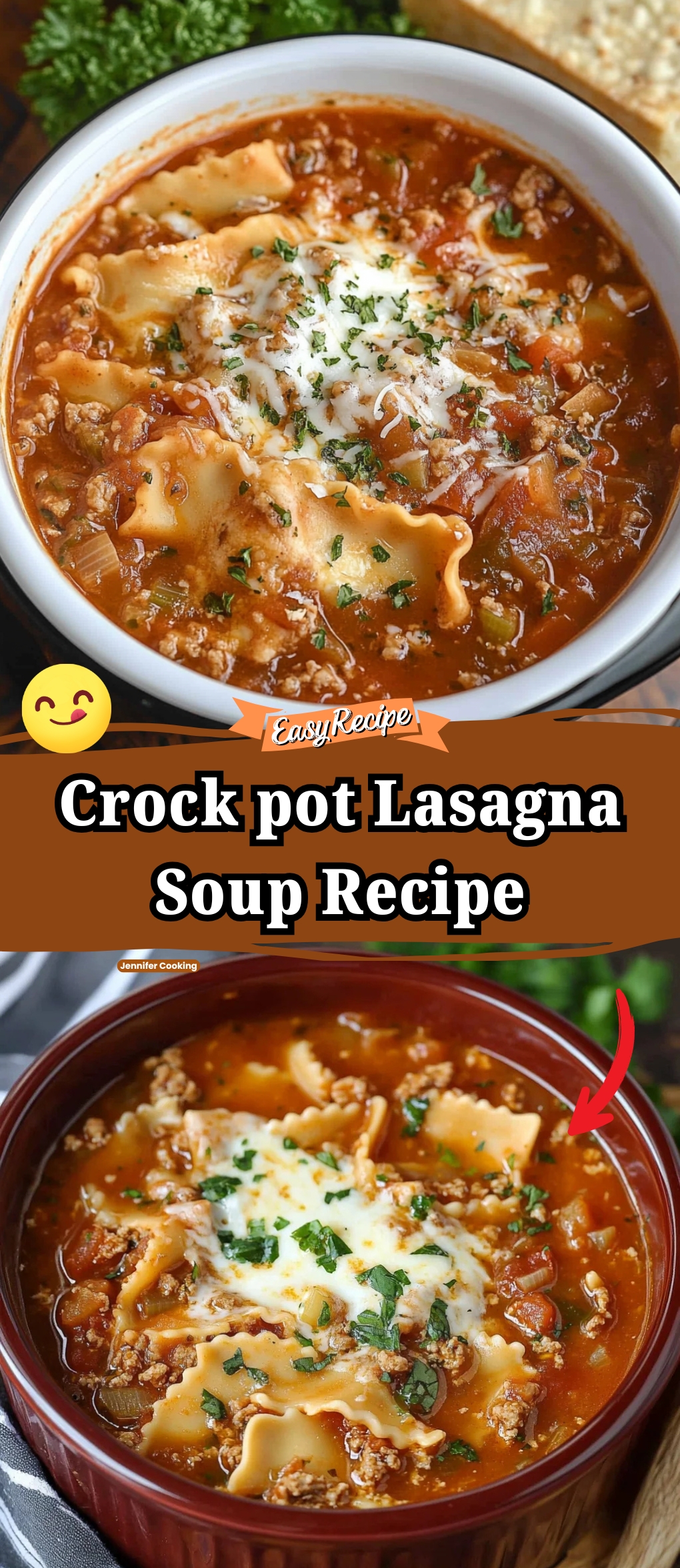 Crock pot Lasagna Soup Recipe