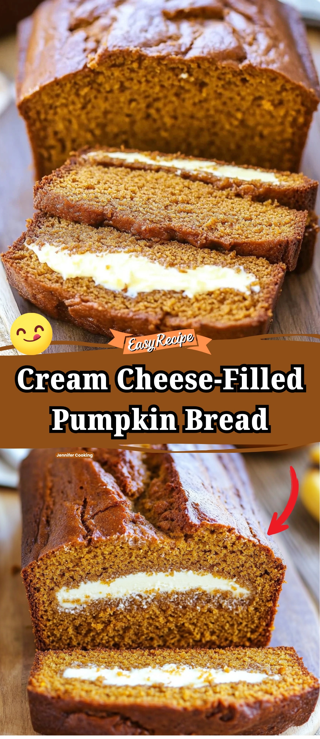 Cream Cheese-Filled Pumpkin Bread