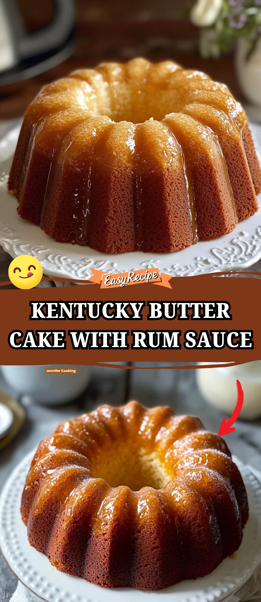 Kentucky Butter Cake with Rum Sauce
