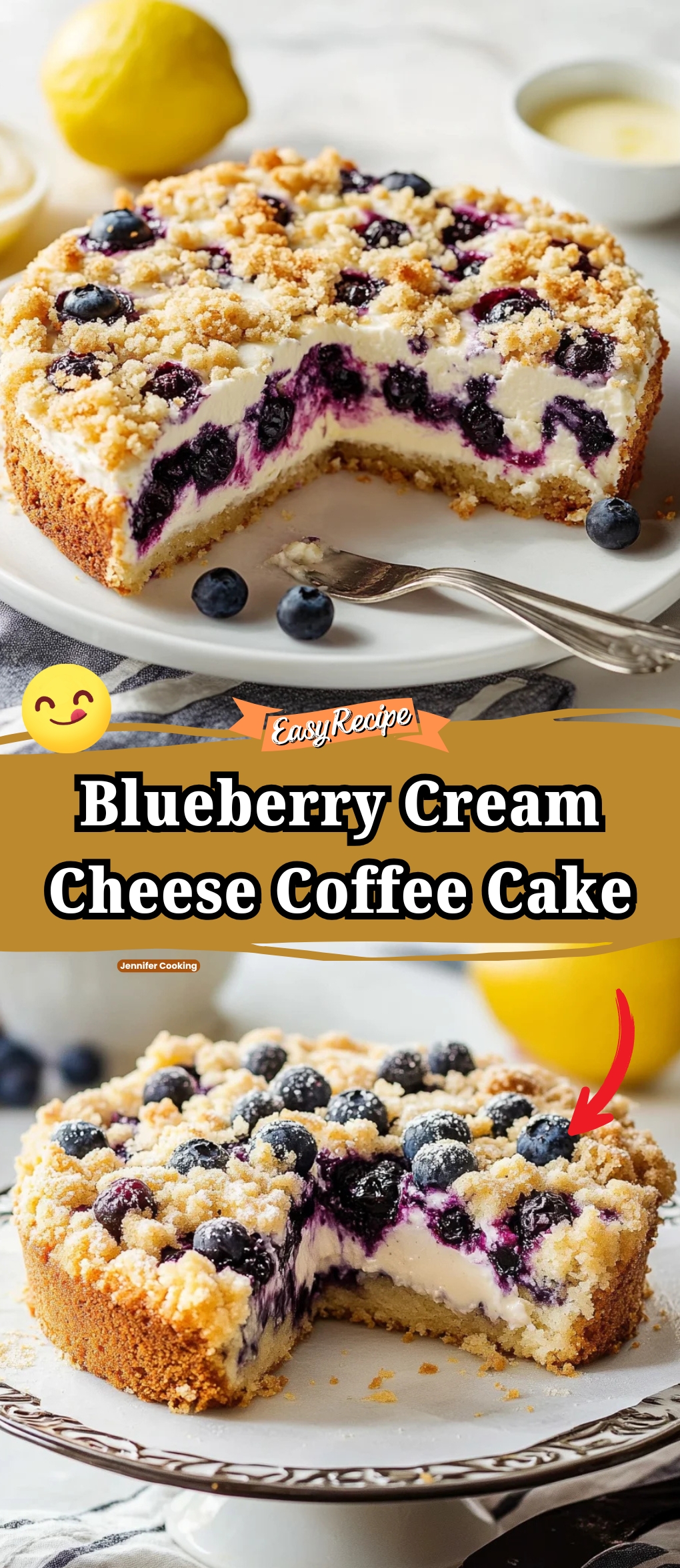 Blueberry Cream Cheese Coffee Cake