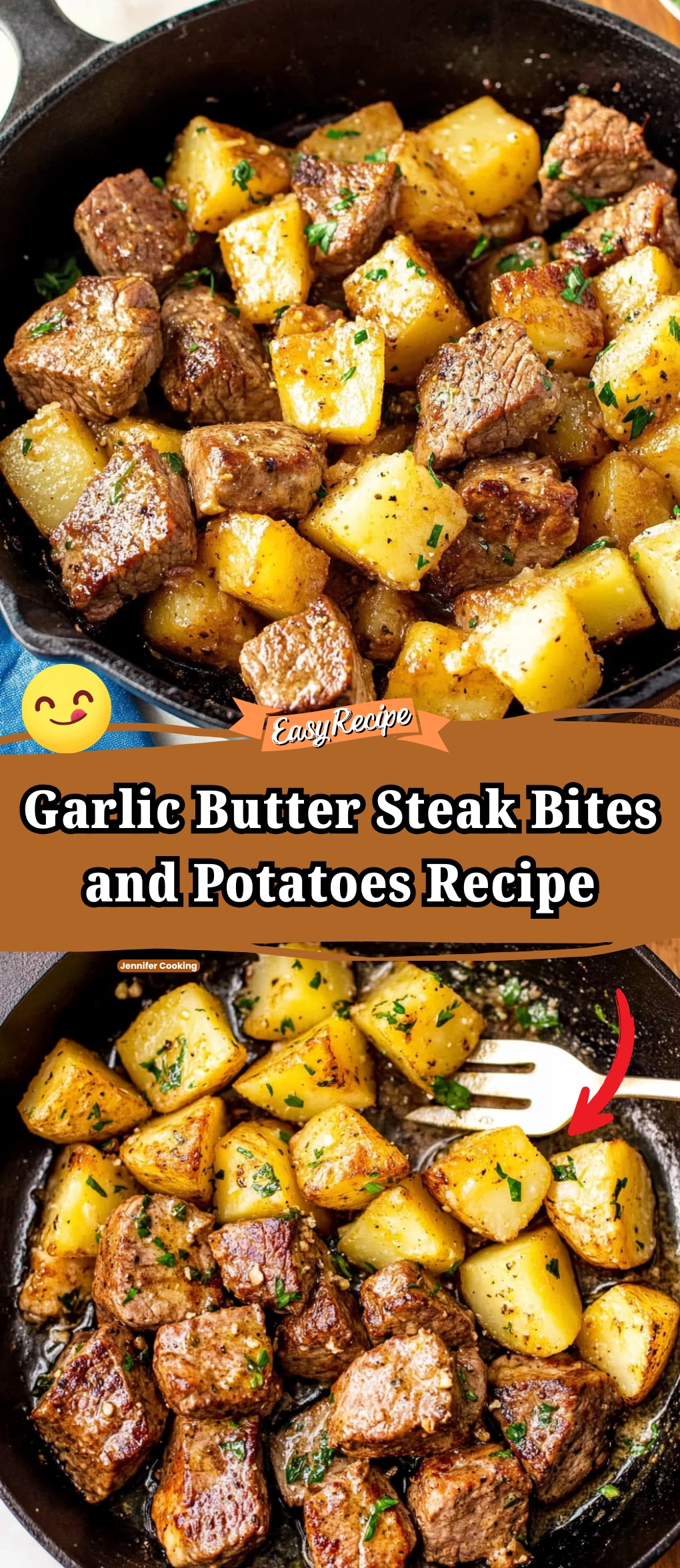 Garlic Butter Steak Bites and Potatoes Recipe