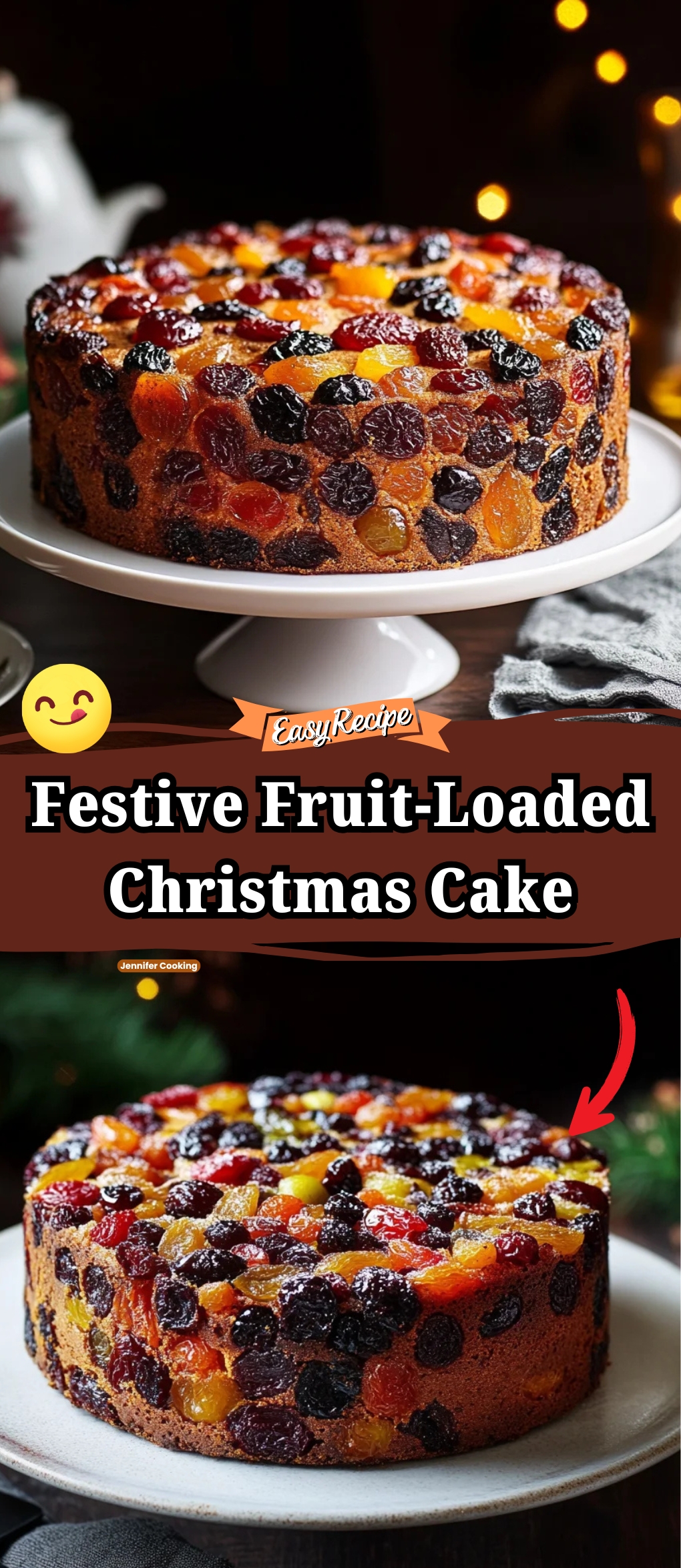 Festive Fruit-Loaded Christmas Cake