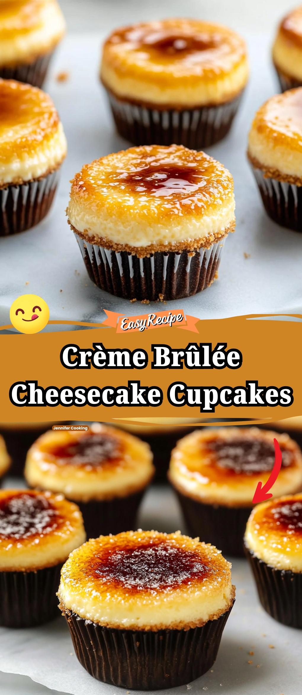 Crème Brûlée Cheesecake Cupcakes