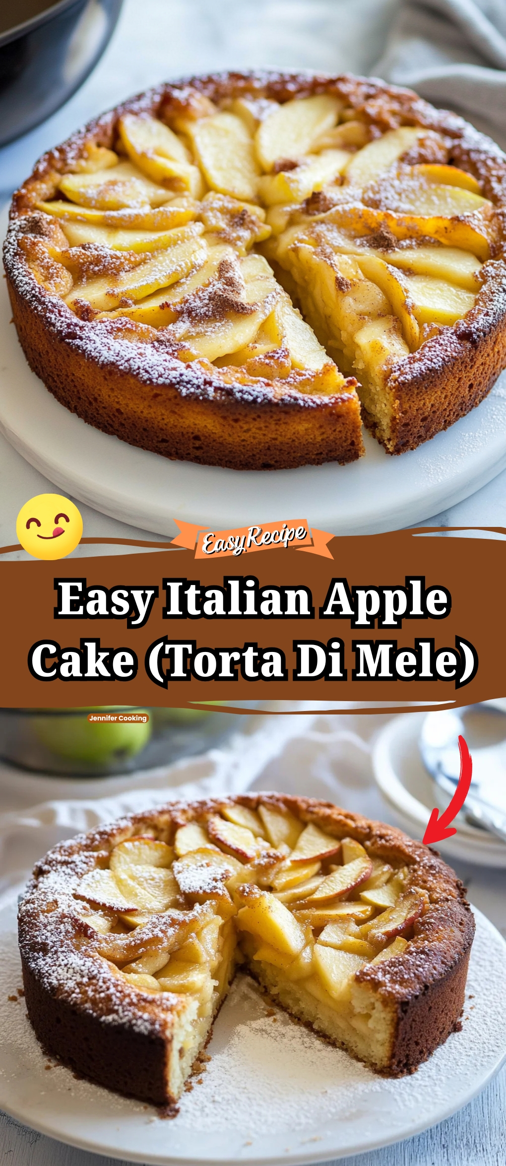 Easy Italian Apple Cake (Torta Di Mele)