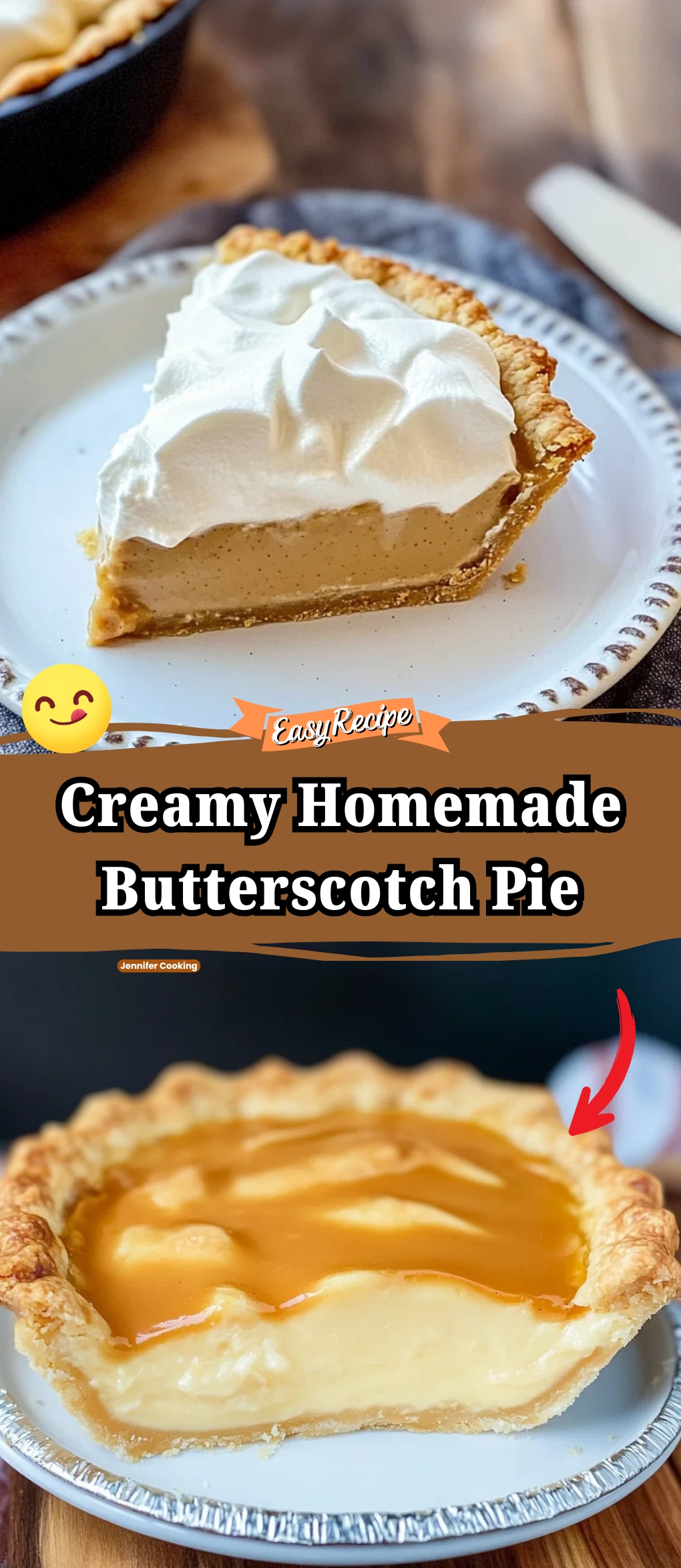 Creamy Homemade Butterscotch Pie