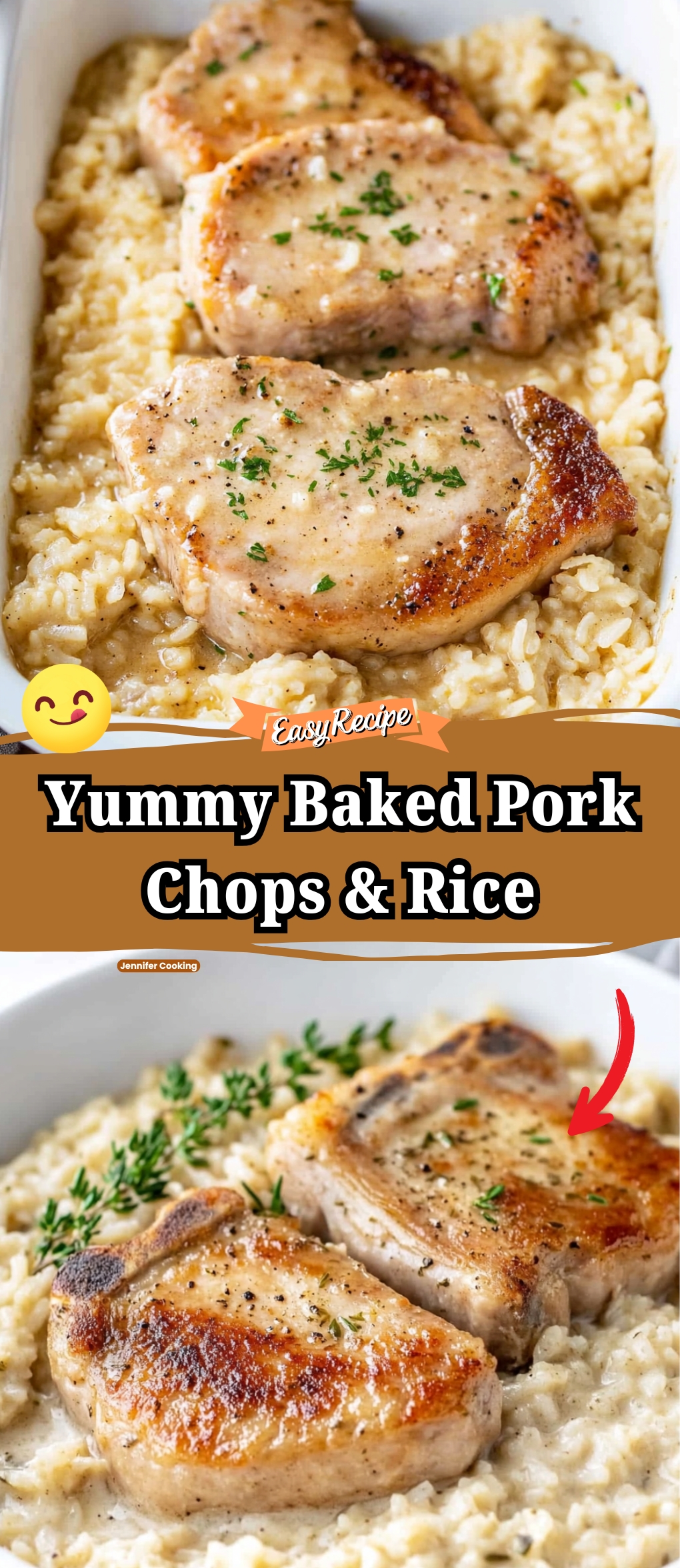 Baked Pork Chops & Rice