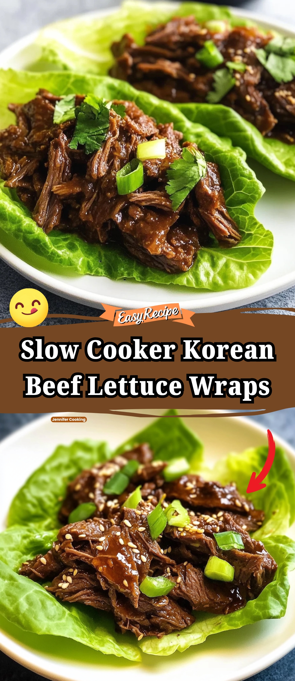 Slow Cooker Korean Beef Lettuce Wraps