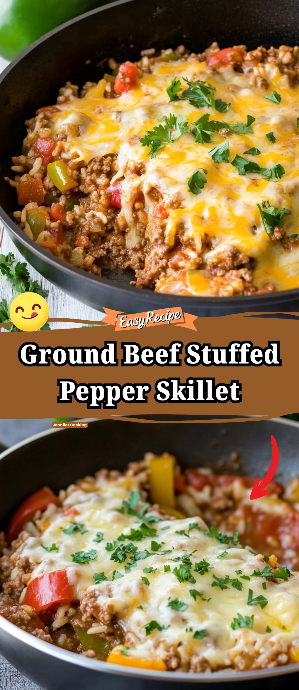 Ground Beef Stuffed Pepper Skillet