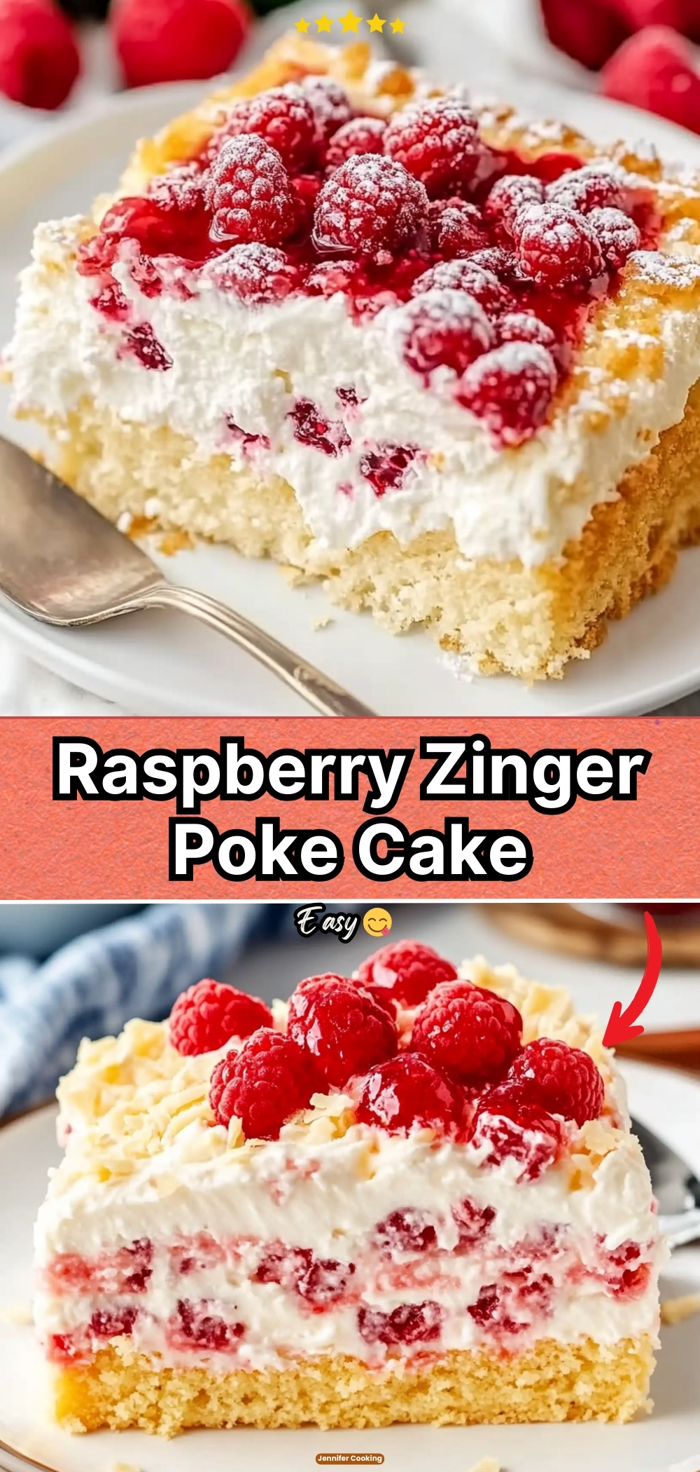 Raspberry Zinger Poke Cake