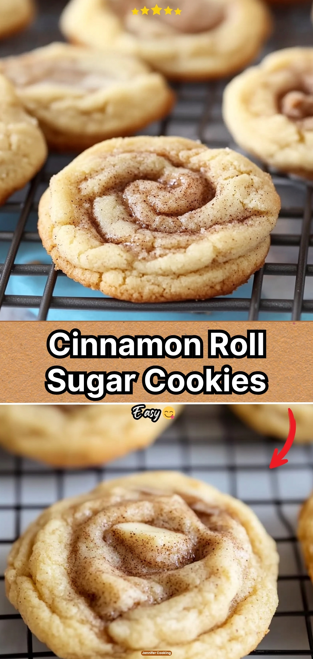 Cinnamon Roll Sugar Cookies