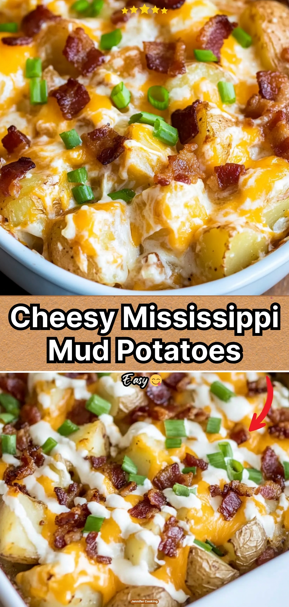 Cheesy Mississippi Mud Potatoes