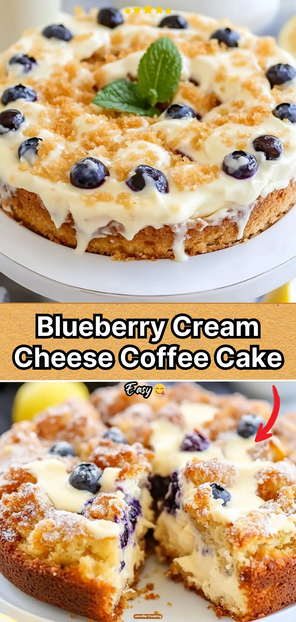 Blueberry Cream Cheese Coffee Cake