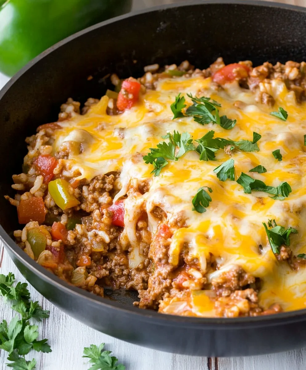 Ground Beef Stuffed Pepper Skillet