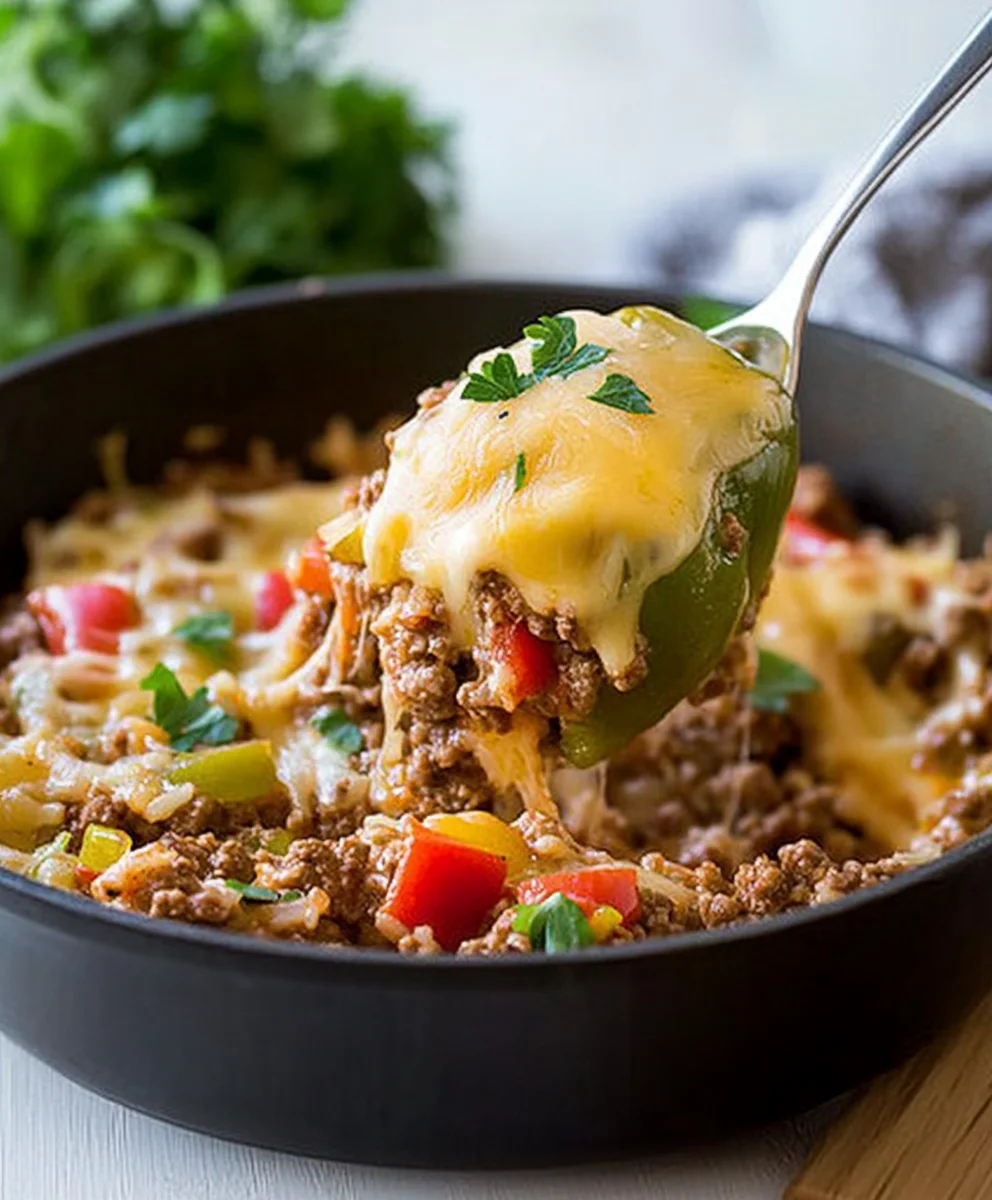 Ground Beef Stuffed Pepper Skillet