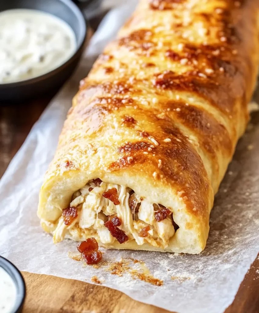 Twists of Chicken Bacon Ranch Stromboli