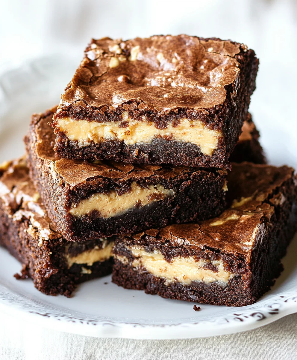 Peanut Butter Stuffed Brownies