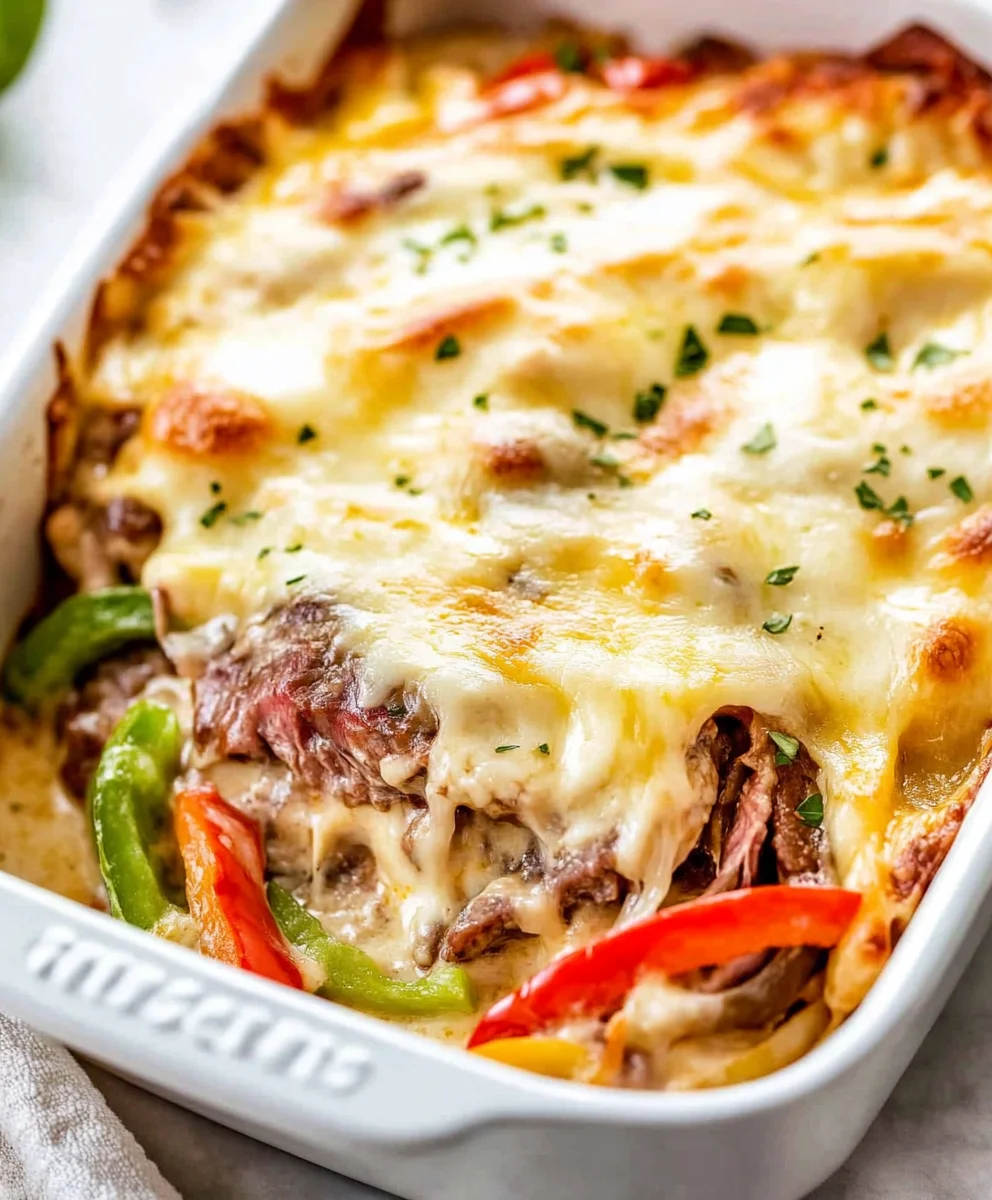Philly Cheesesteak Casserole