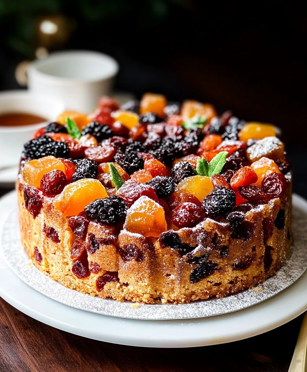 Festive Fruit-Loaded Christmas Cake