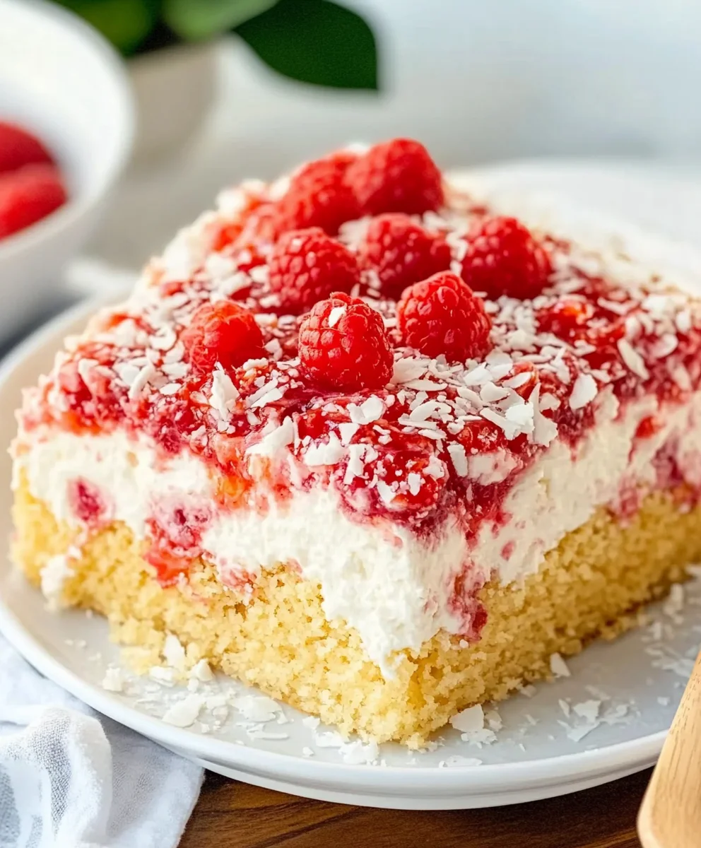 Raspberry Zinger Poke Cake