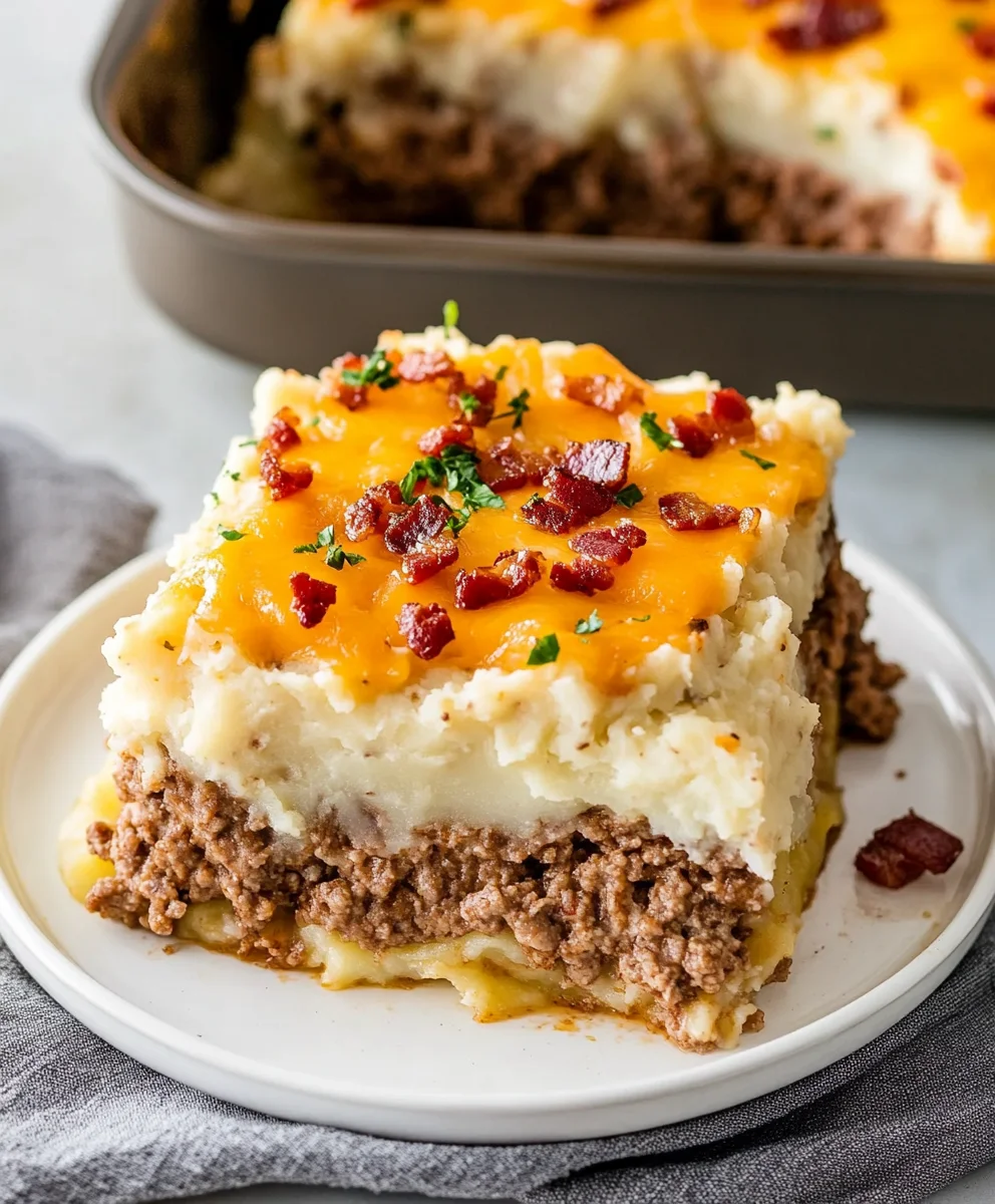 Loaded Potato and Meatloaf Casserole

