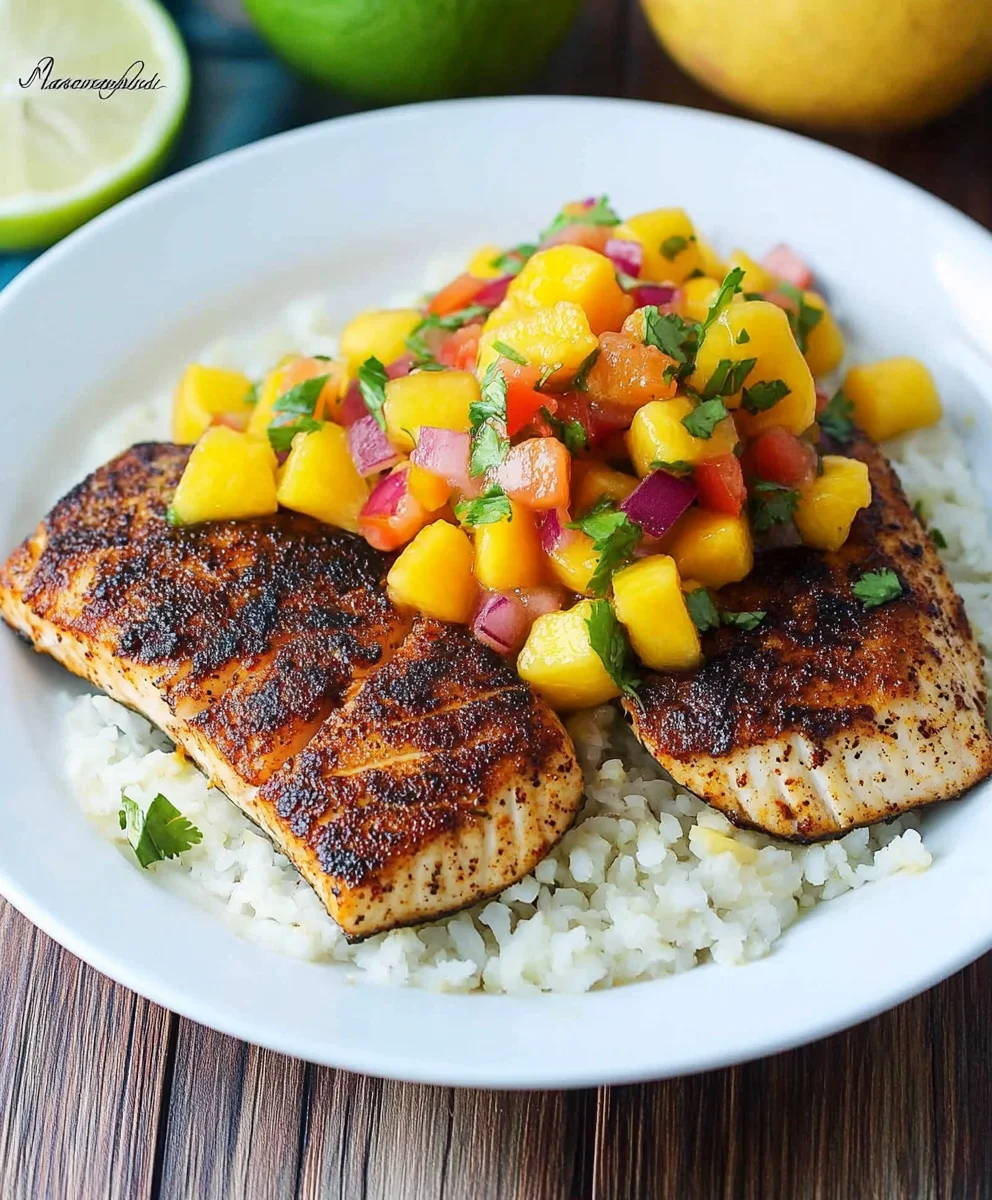Blackened Mahi Mahi with Mango Salsa