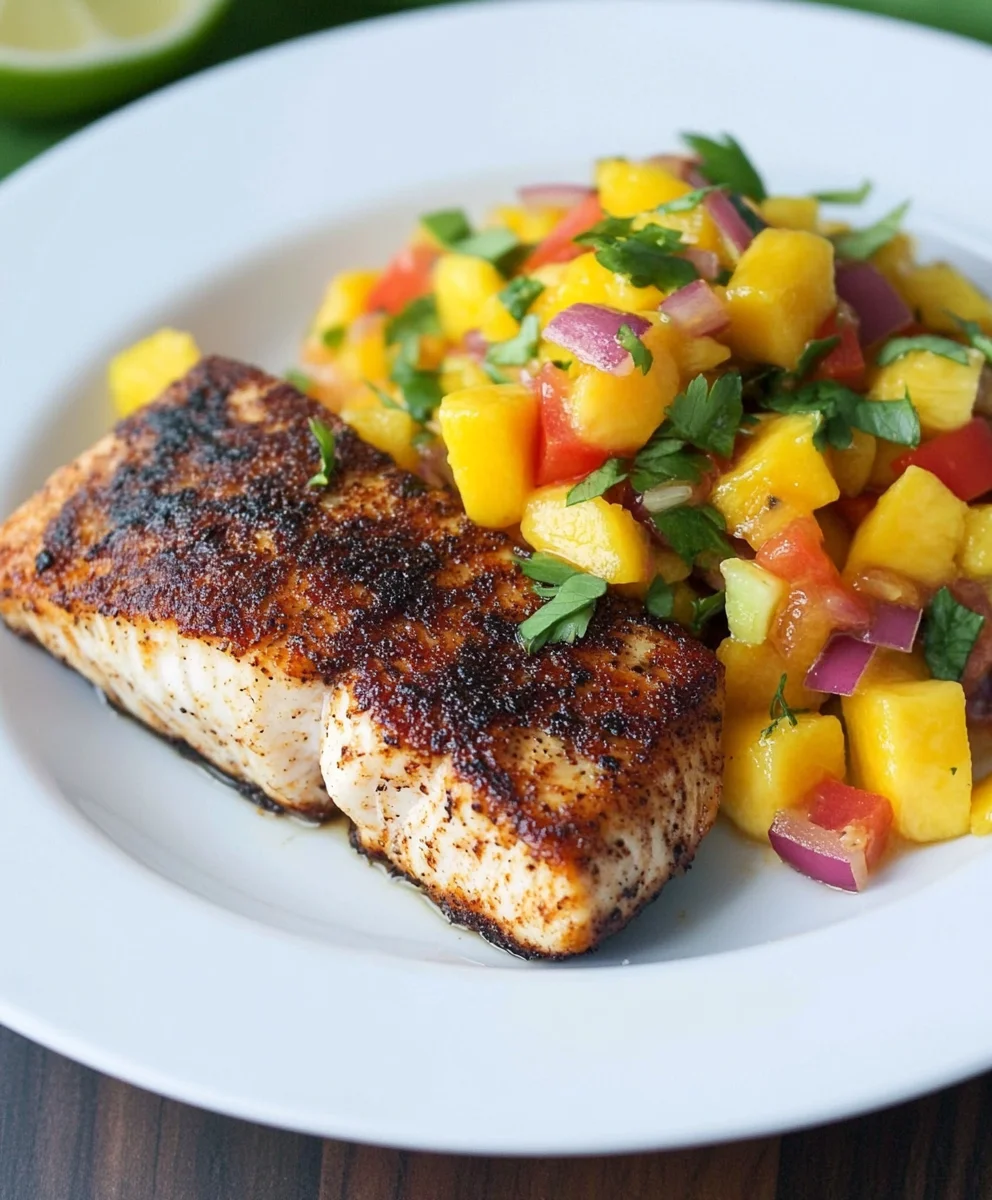 Blackened Mahi Mahi with Mango Salsa