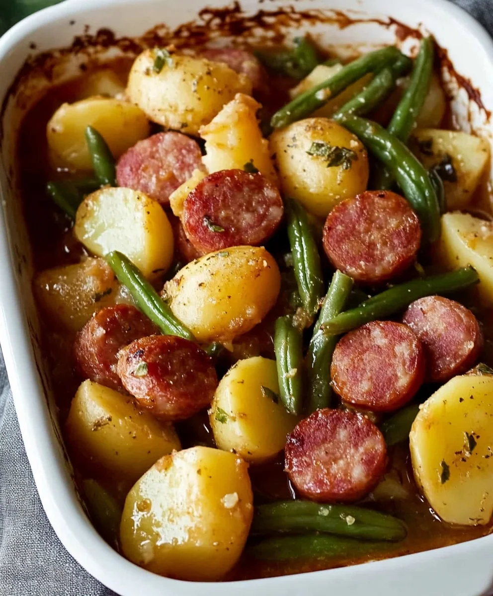 Sausage Green Bean Potato Casserole