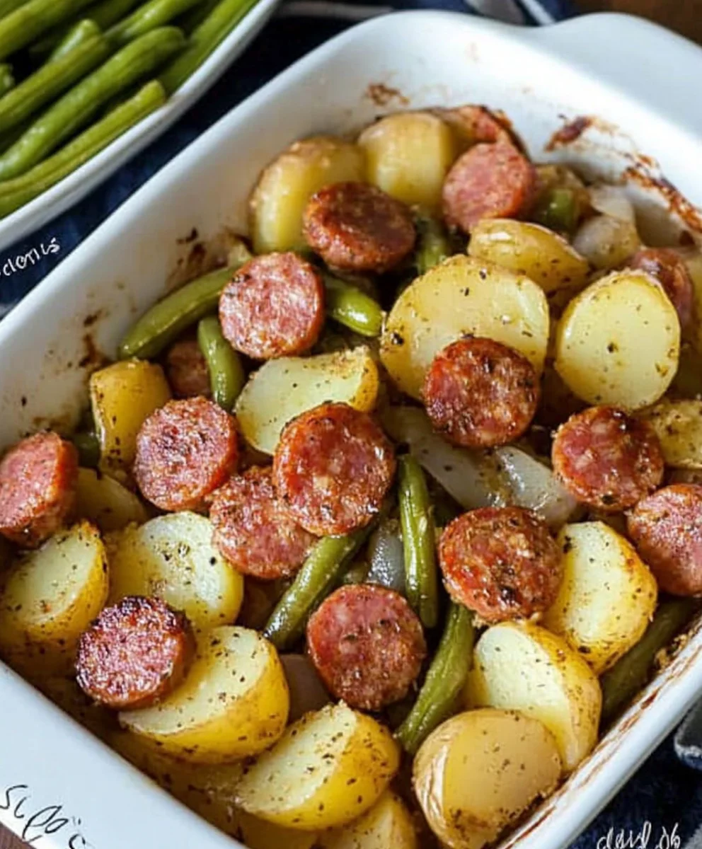 Sausage Green Bean Potato Casserole
