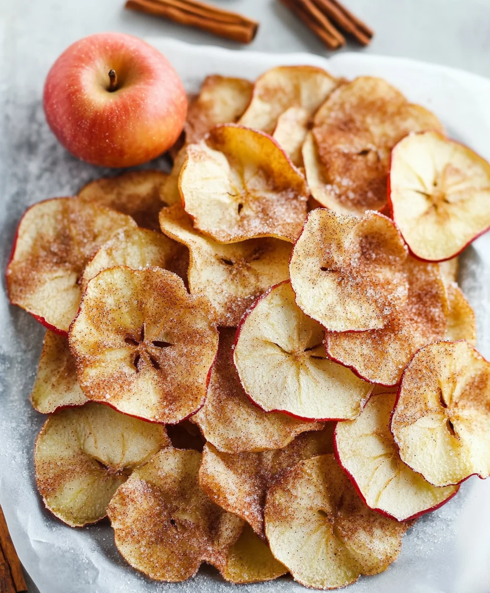 Baked Cinnamon Sugar Apple Chips
