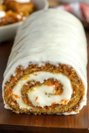Carrot Cake Roll with Cream Cheese Frosting Filling