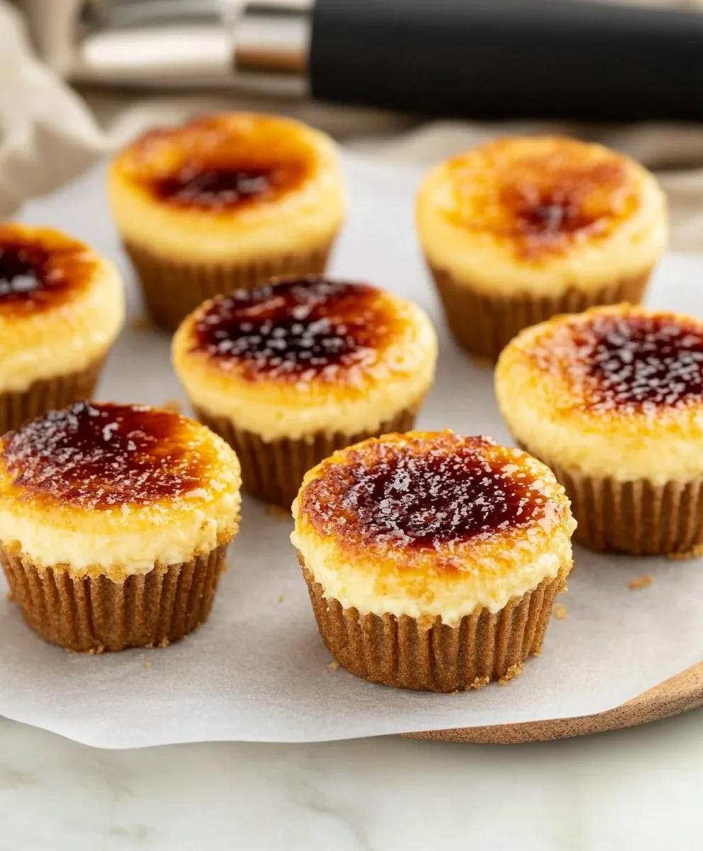 Crème Brûlée Cheesecake Cupcakes