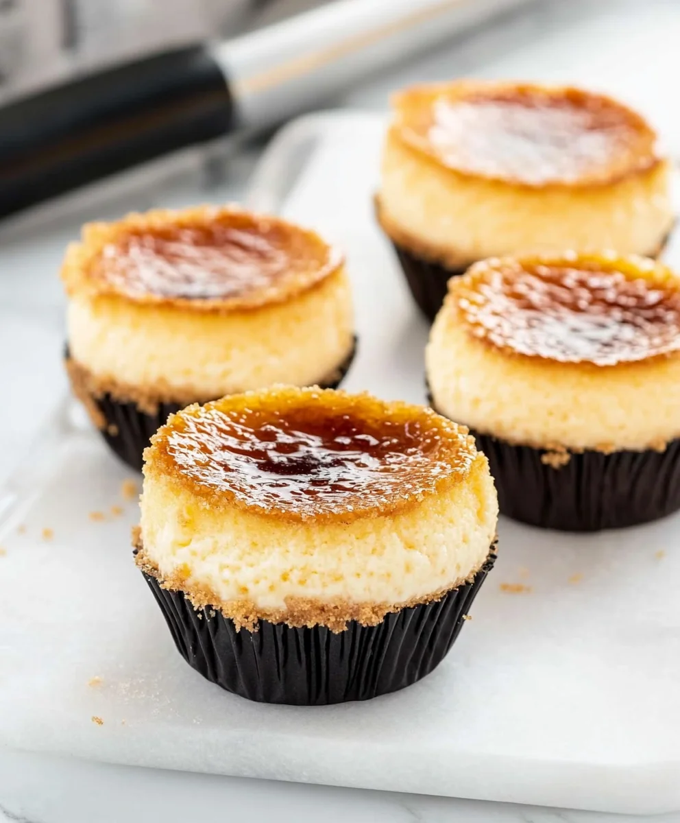 Crème Brûlée Cheesecake Cupcakes