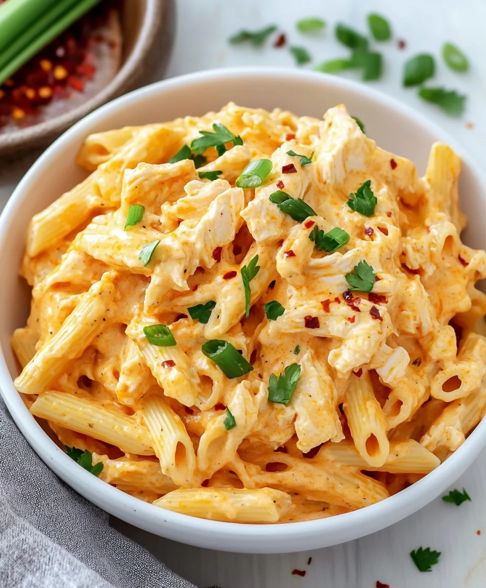 Cheesy Buffalo Chicken Pasta