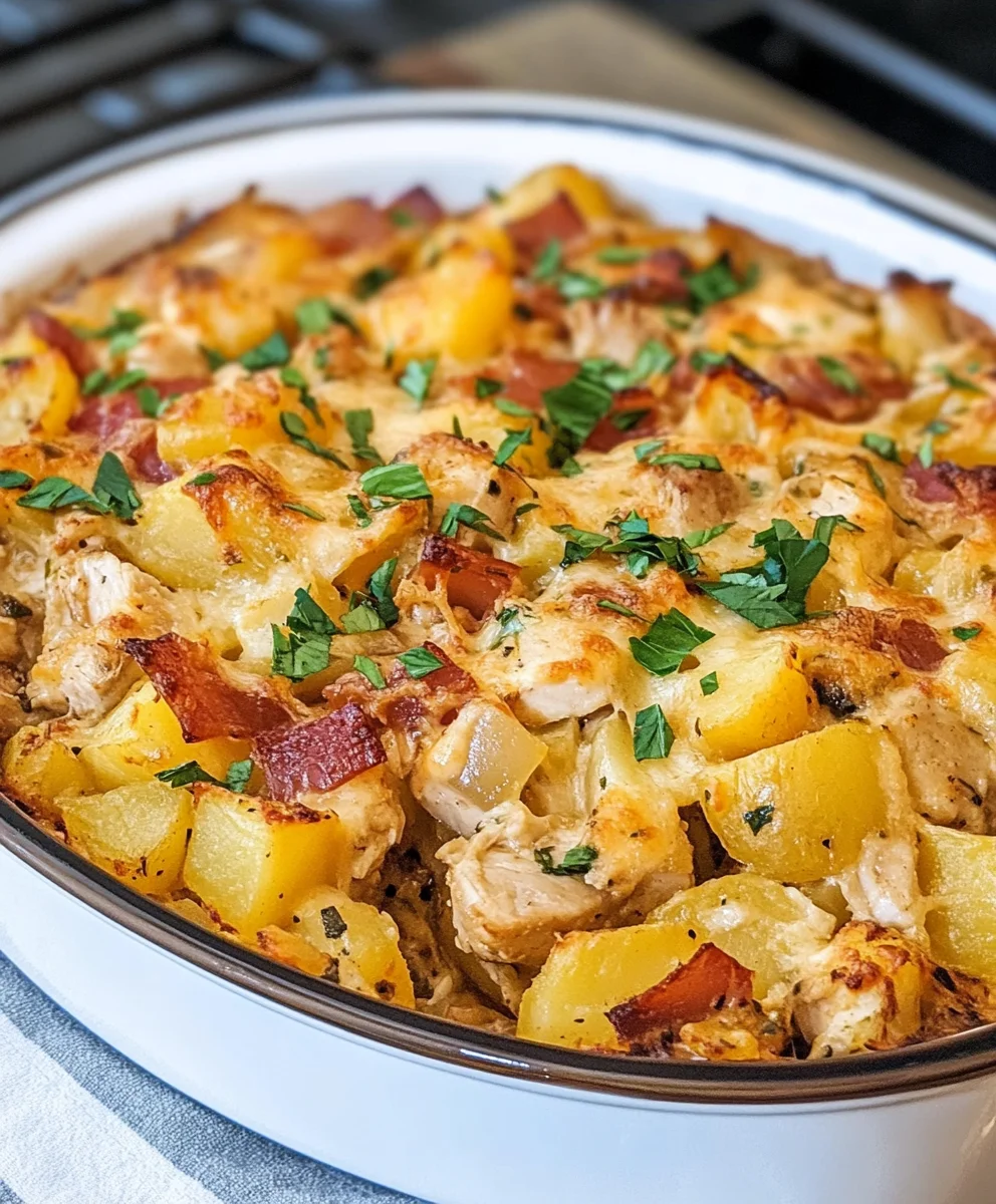 Loaded Chicken and Potato Casserole