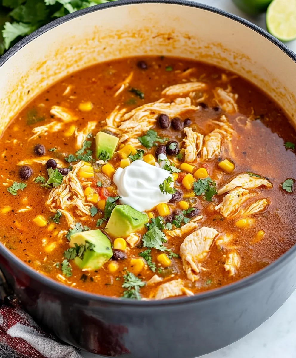 Hearty Chicken Taco Soup