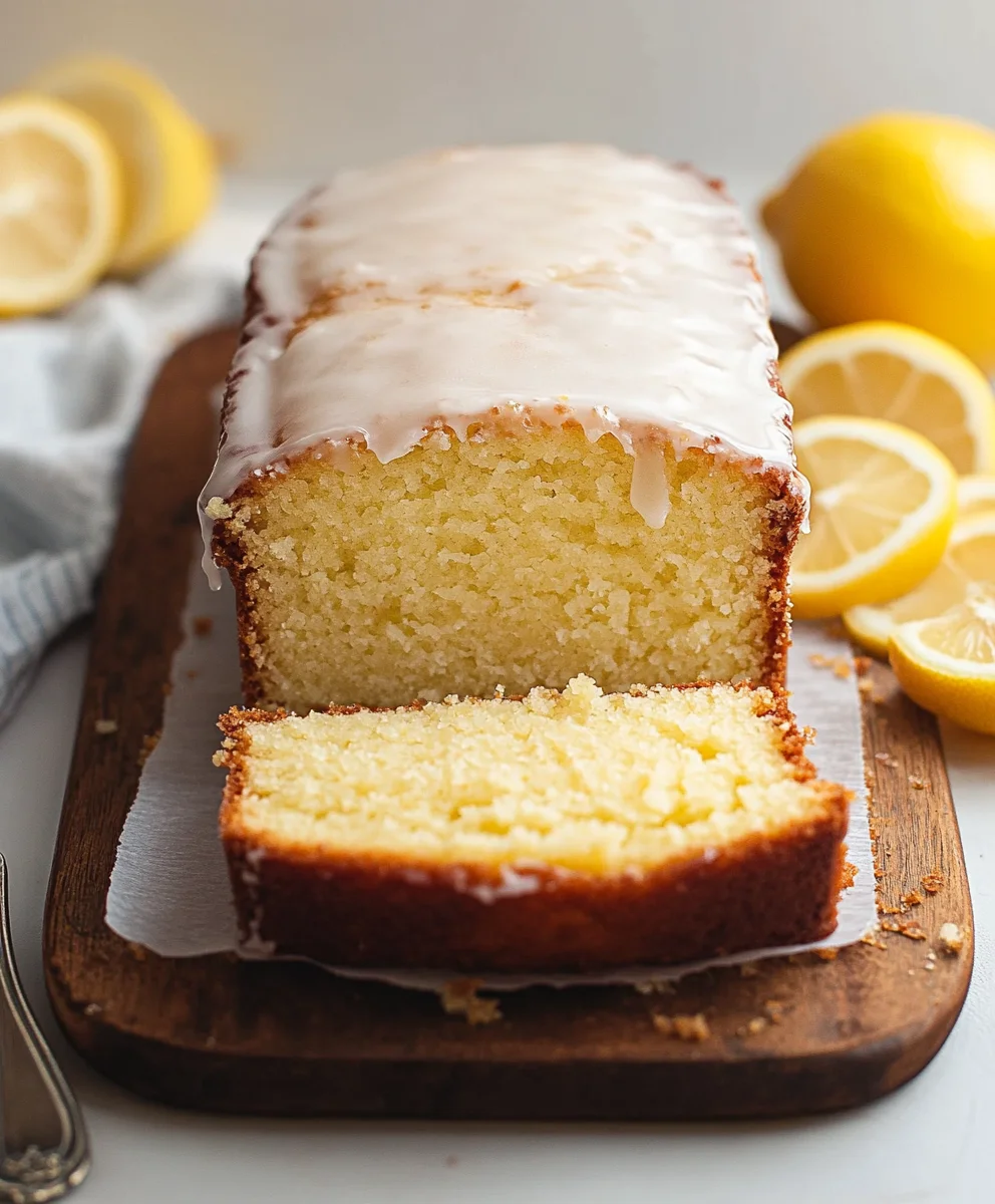 Iced Lemon Pound Cake