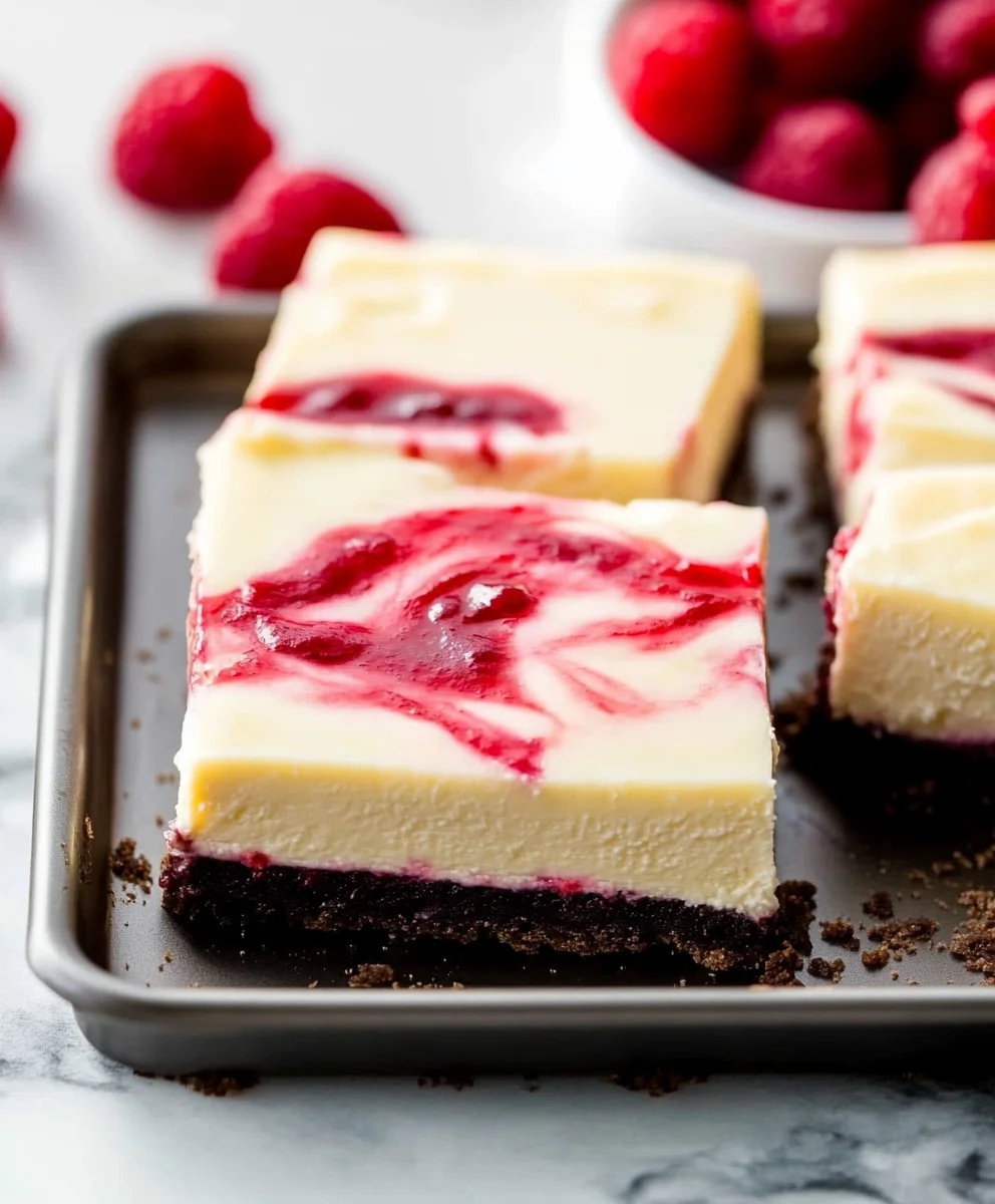 White Chocolate Raspberry Cheesecake Bars