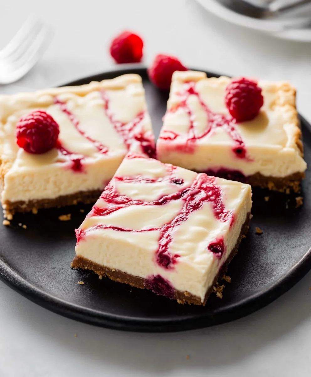 White Chocolate Raspberry Cheesecake Bars