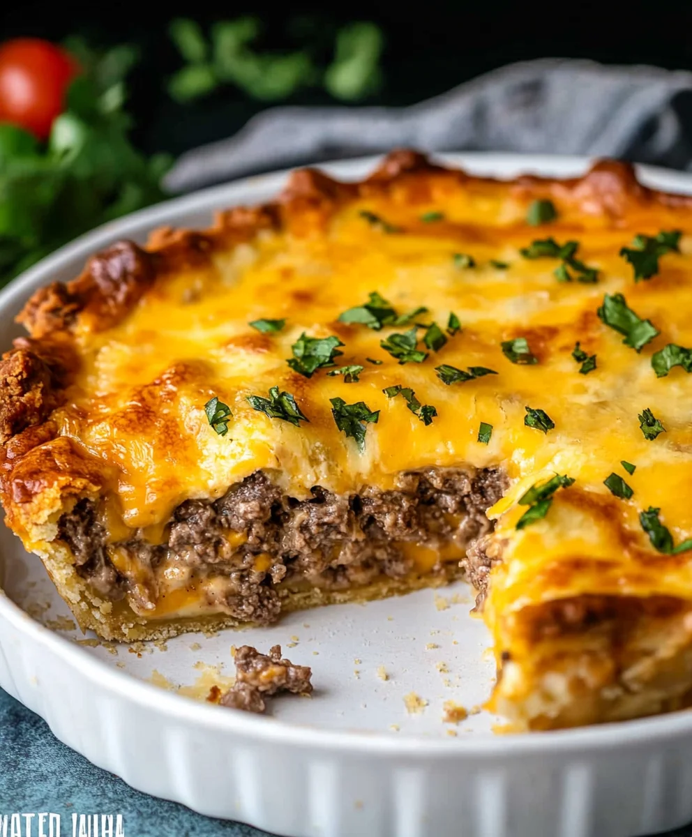 Impossible Cheeseburger Pie