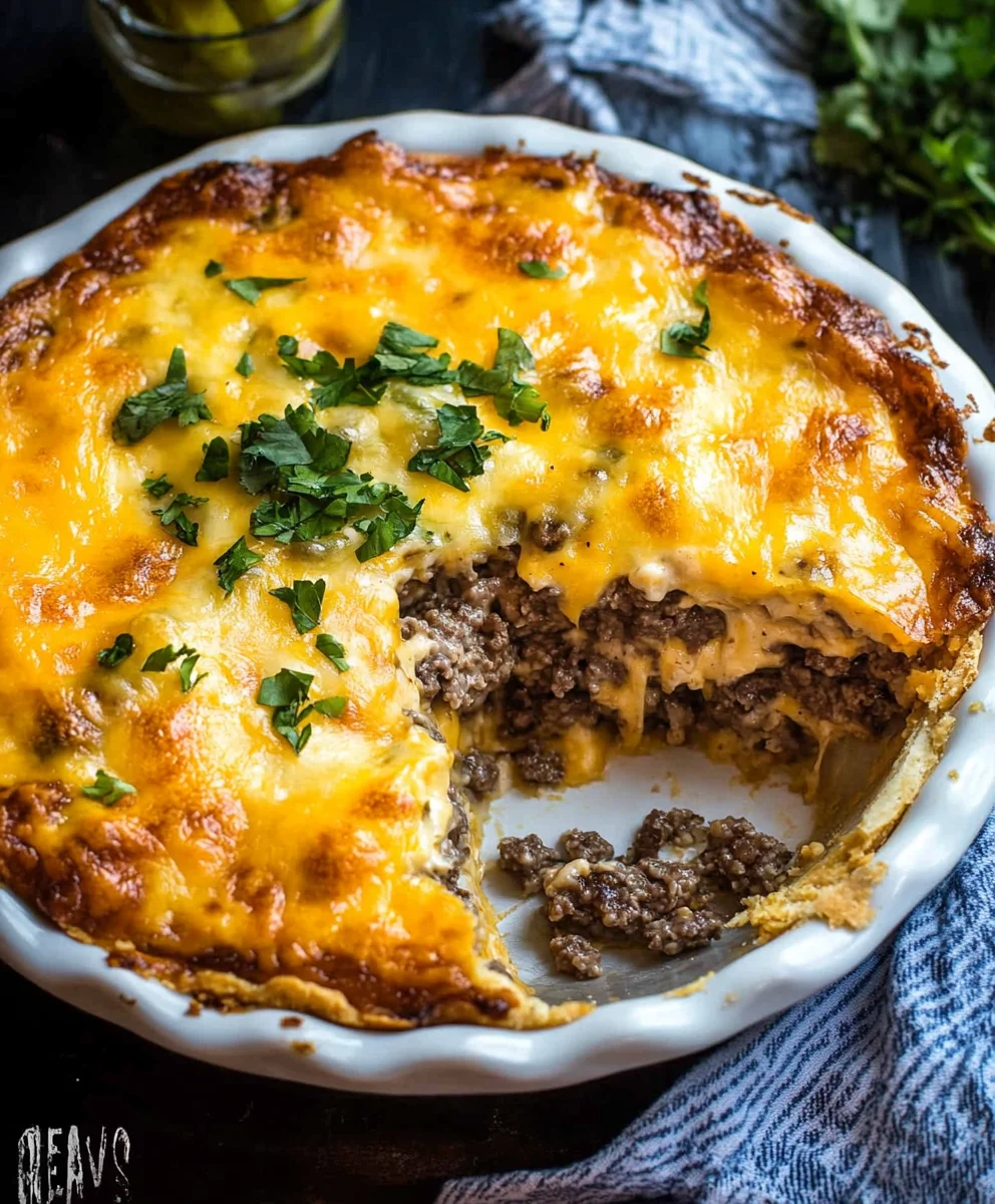 Impossible Cheeseburger Pie