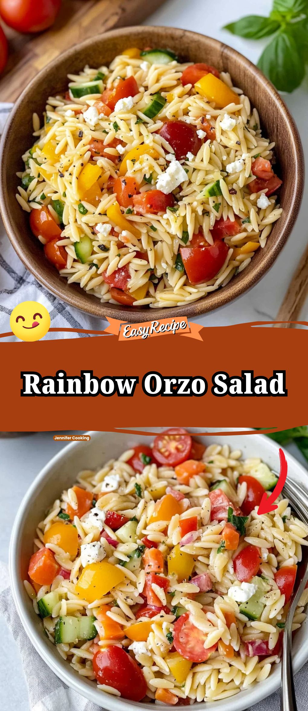 Rainbow Orzo Salad