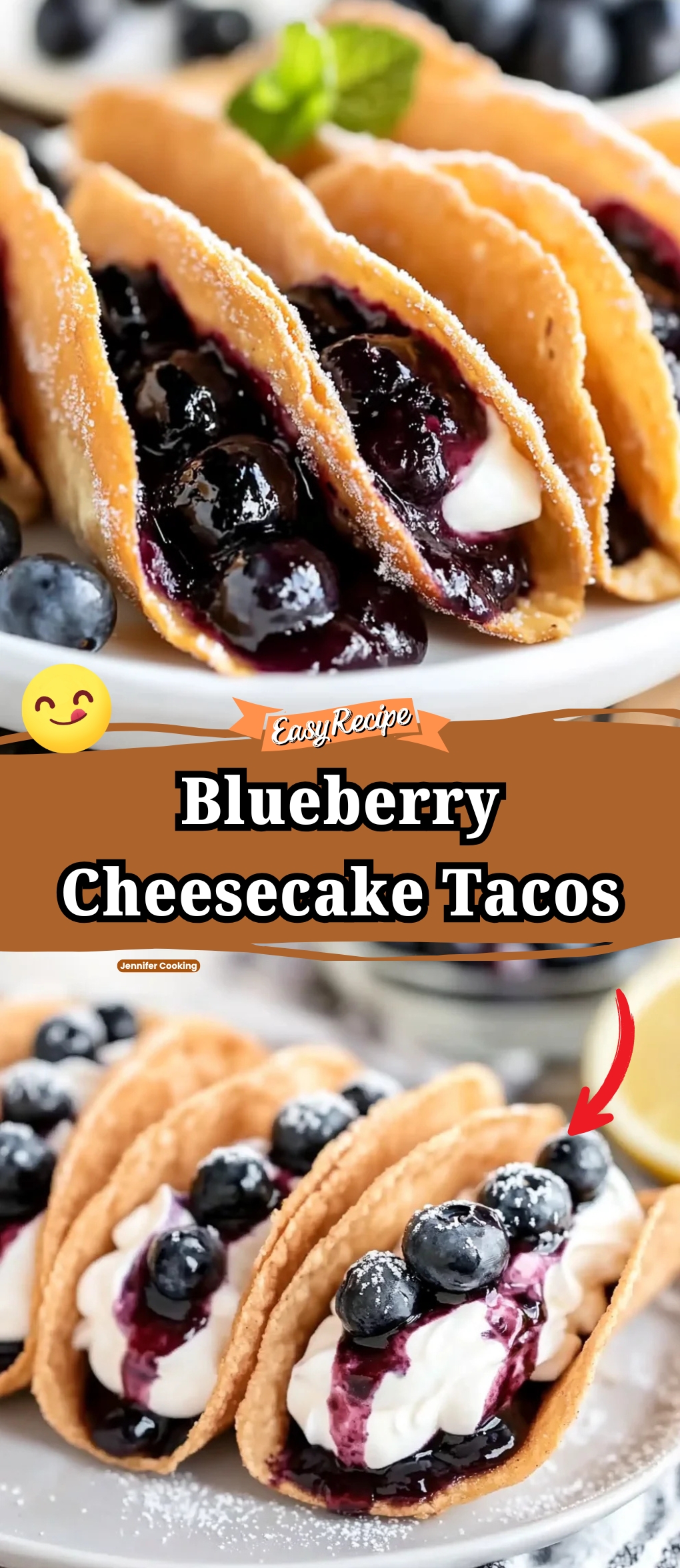 Blueberry Cheesecake Tacos