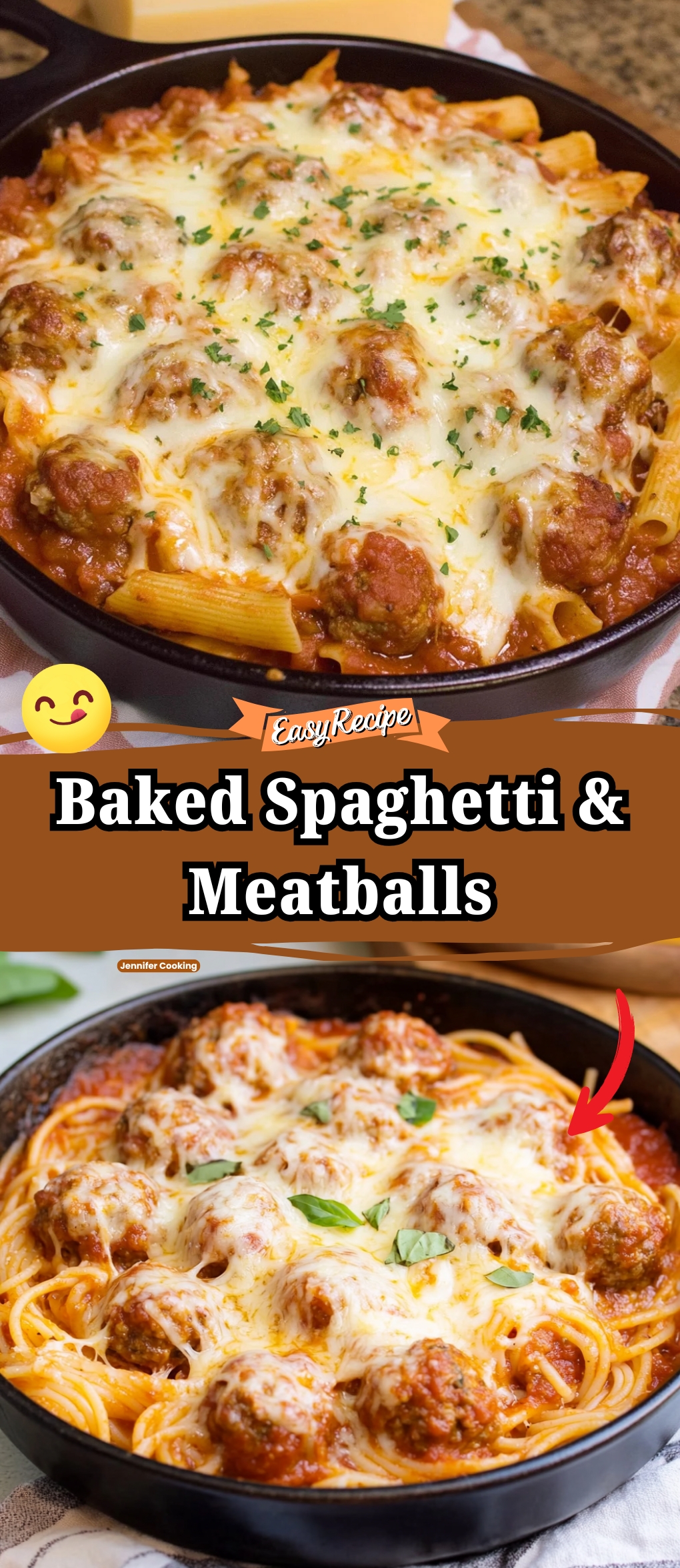 Baked Spaghetti & Meatballs