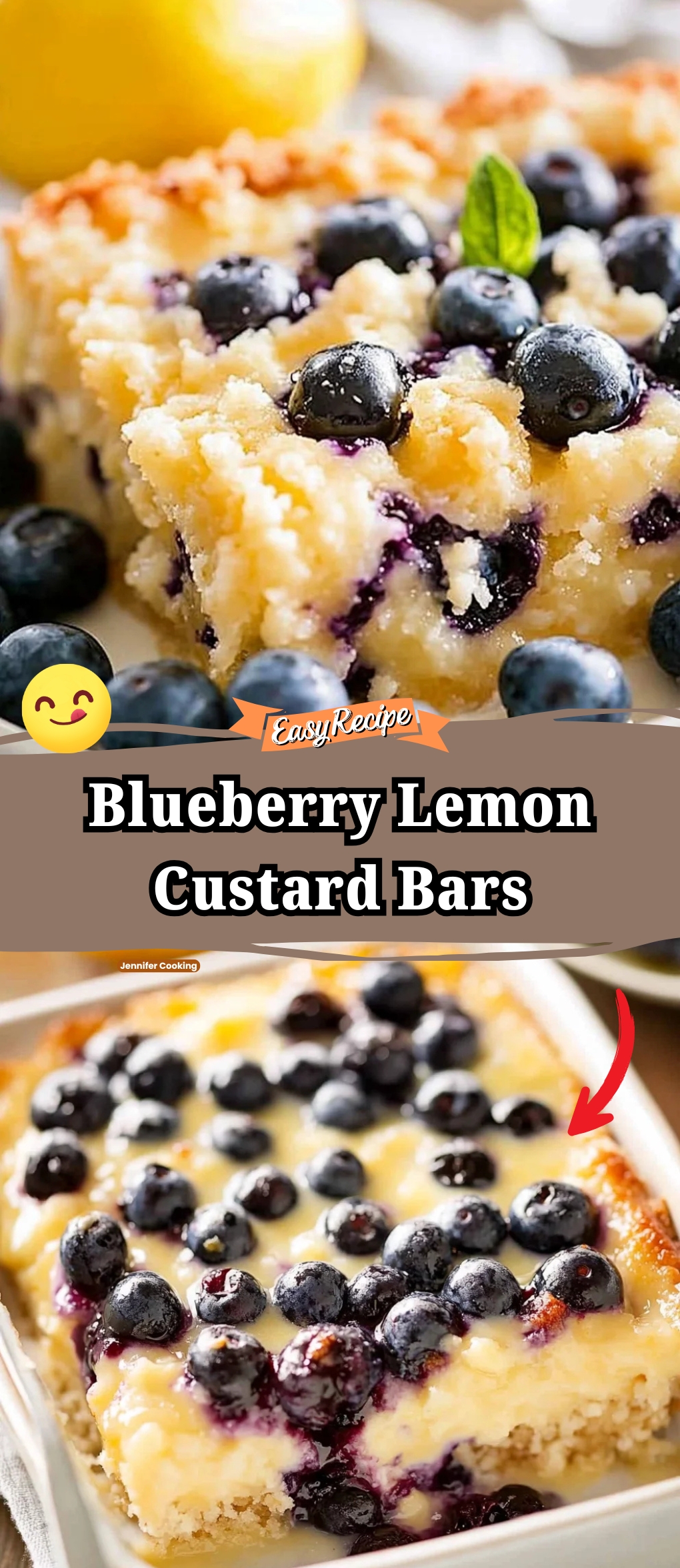 Blueberry Lemon Custard Bars