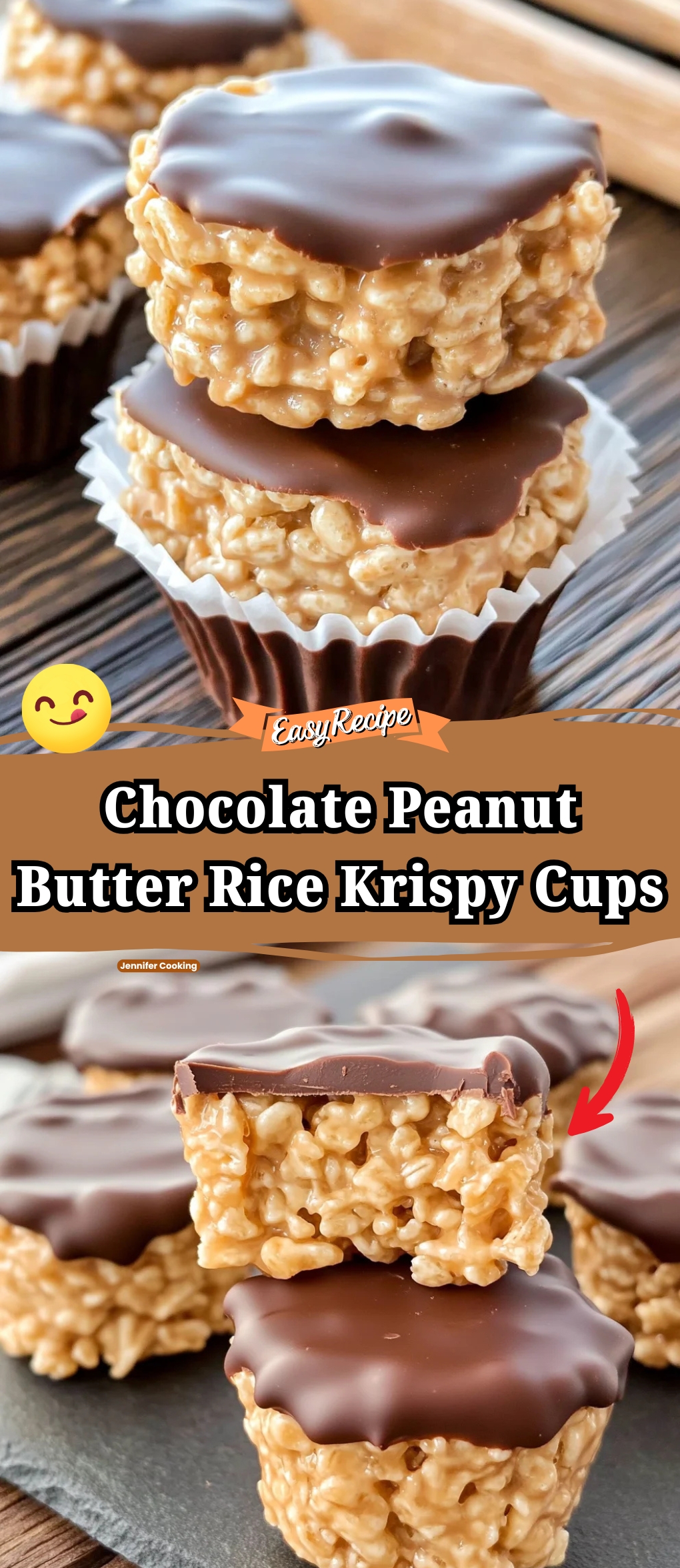 Chocolate Peanut Butter Rice Krispy Cups