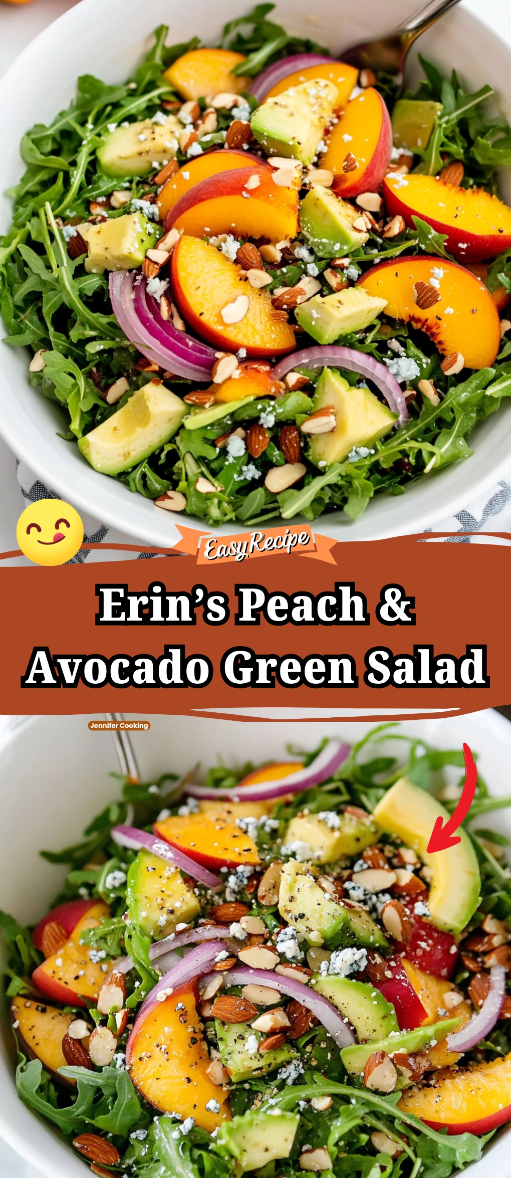 Erin’s Peach & Avocado Green Salad