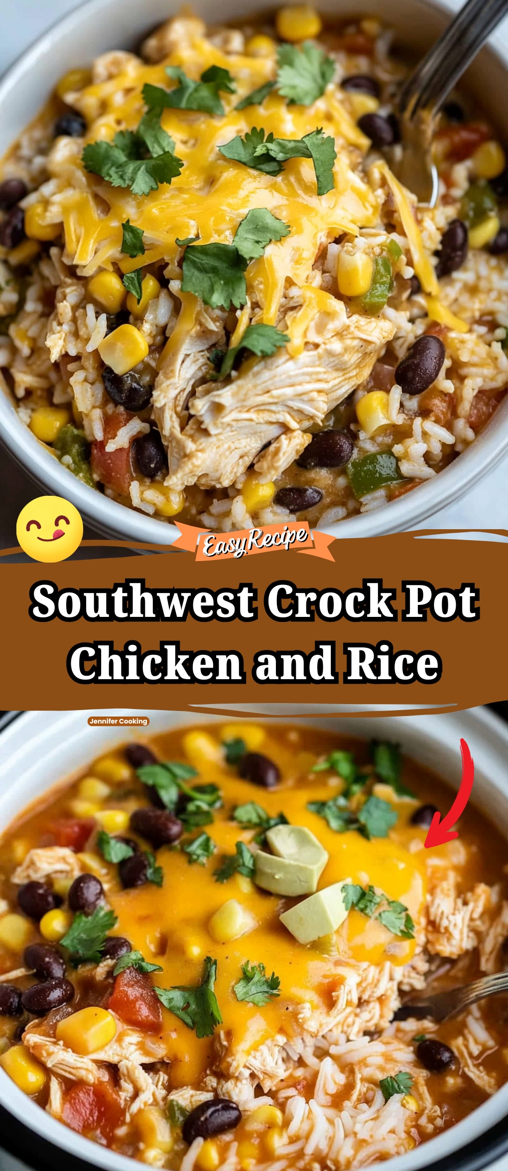 Southwest Crock Pot Chicken and Rice